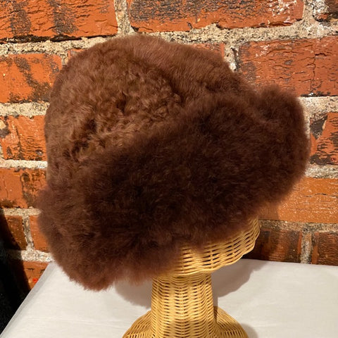 Peruvian Alpaca  Cossack Style  Brown Hat